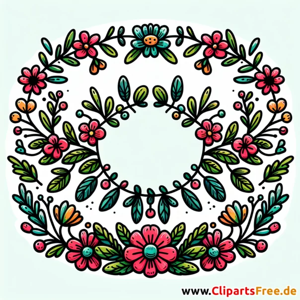 Blumengirlande Clipart - Bilder gratis herunterladen