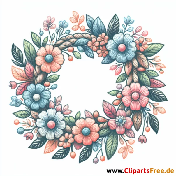 Blumengirlande Clipart - Bilder zum Herunterladen