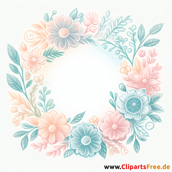 Blumenrahmen Clipart - Bilder zum Herunterladen
