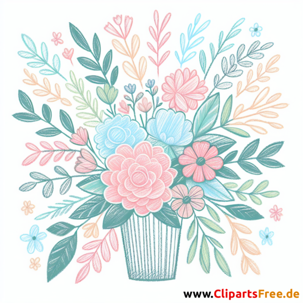 Blumenstrauß Clip Art - Bilder zum Herunterladen