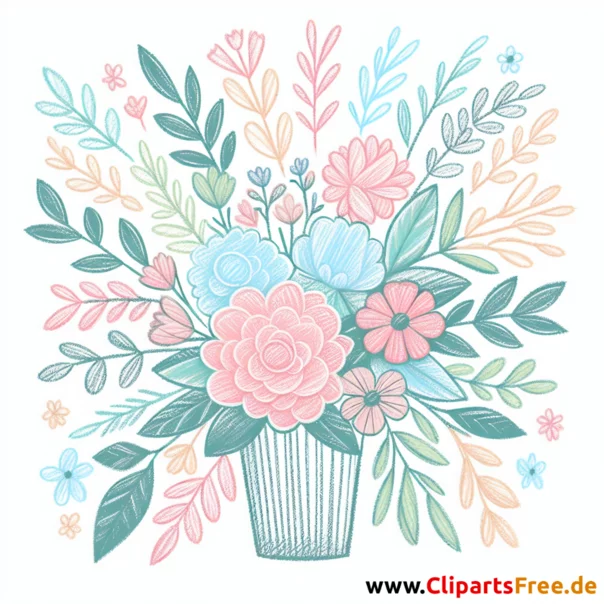 Blumenstrauß Clip Art - Bilder zum Herunterladen
