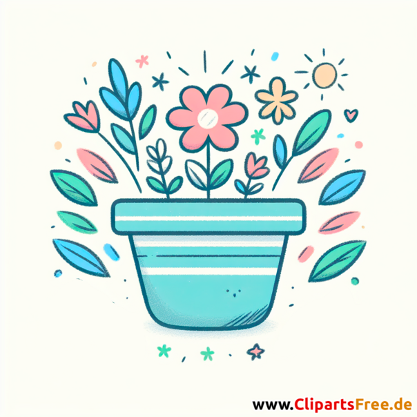 Blumentopf Clip Art - Bilder zum Herunterladen