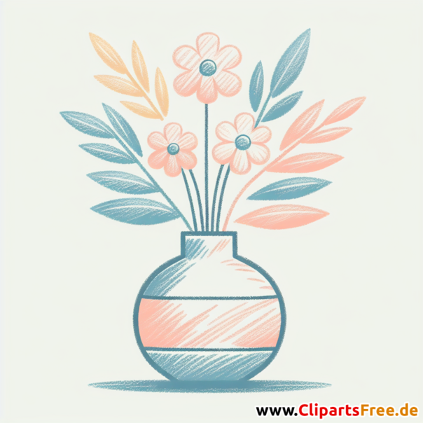 Blumenvase Clipart - Bilder zum Herunterladen