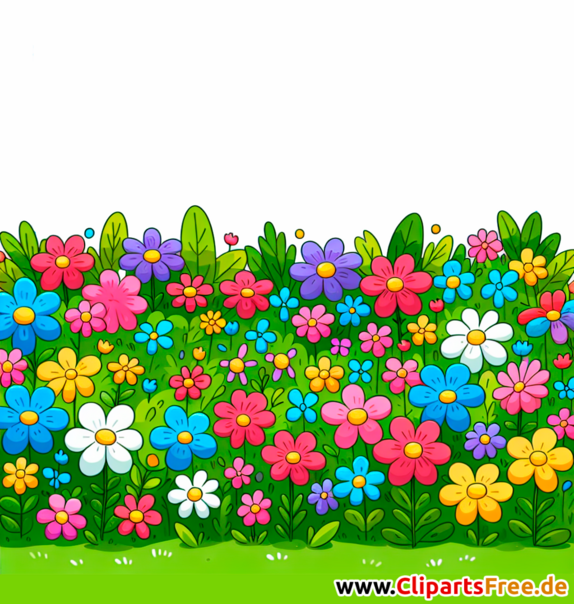 Blumenwiese Clipart - Bilder gratis herunterladen