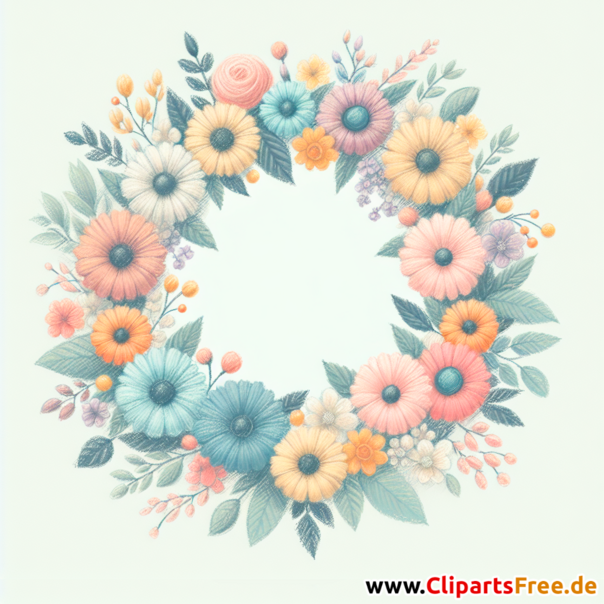 Clipart Blumenkranz - Bilder zum Herunterladen