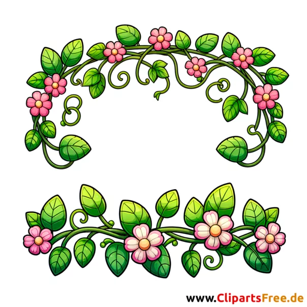 Clipart Blumenranke - Bilder gratis herunterladen