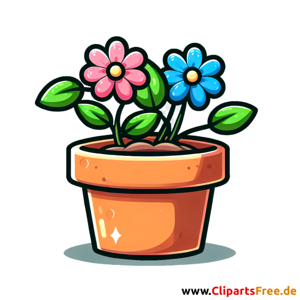 Clipart Blumentopf - Bilder gratis herunterladen