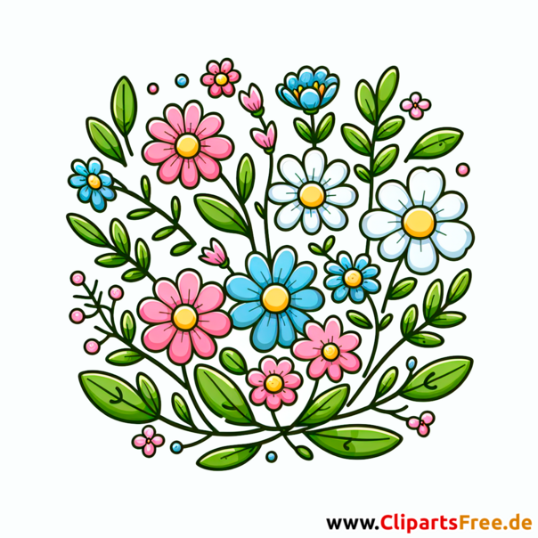 Clipart Frühlingsblumen - Bilder gratis herunterladen