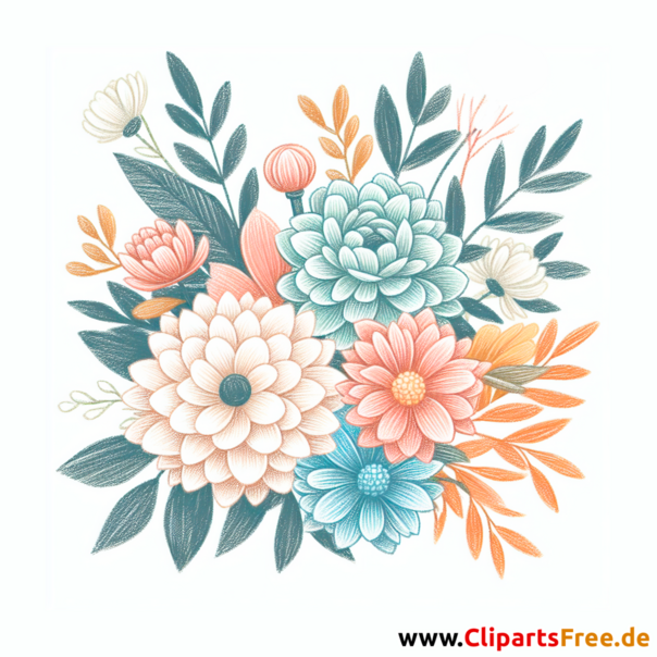 Clipart kostenlos Blumen - Bilder zum Herunterladen