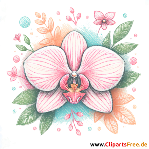 Orchidee Clipart - Bilder zum Herunterladen