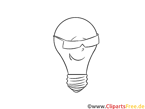Clipartbild Coole Glühbirne Clipartbild Coole Glühbirne