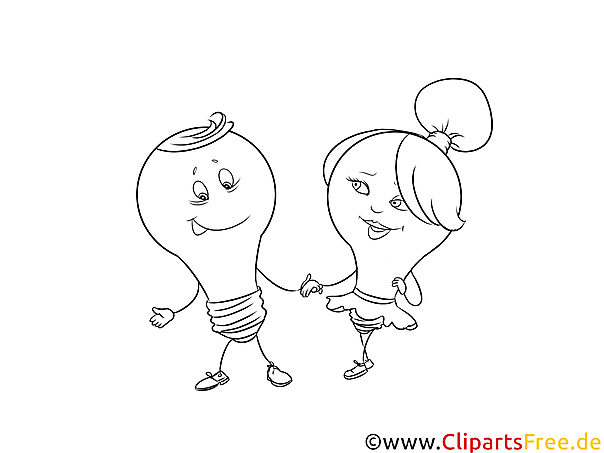 Freundschaft, Freund und Freundin Glühbirnen Clipart Freundschaft, Freund und Freundin Glühbirnen Clipart