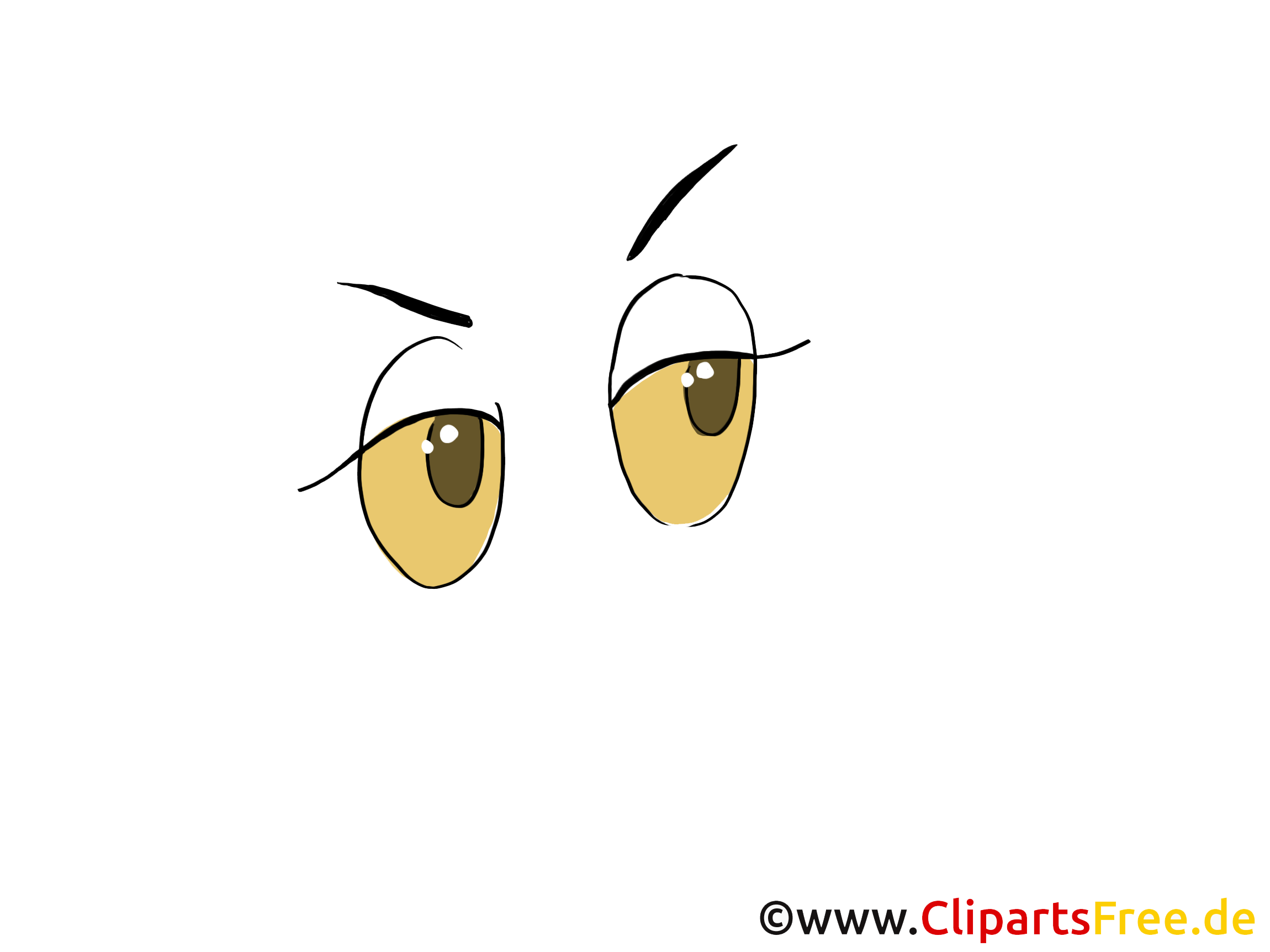 Gelbe Cartoonaugen Gelbe Cartoonaugen