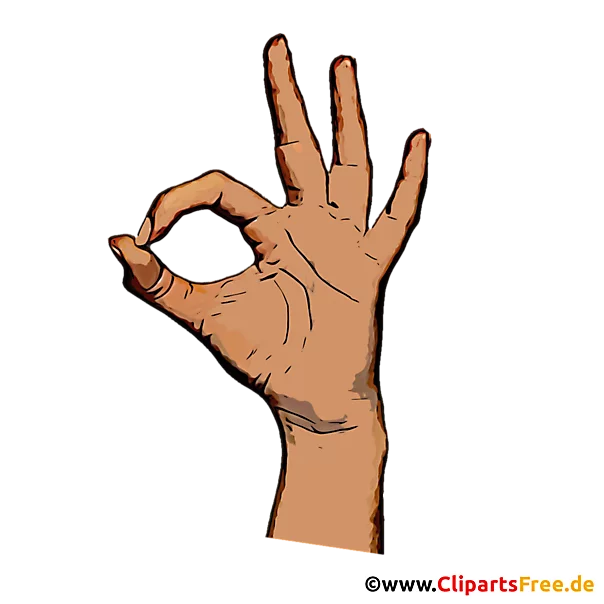 OK Zeichen mit Finger, Hand Clipart, Bild, Grafik PNG transparent