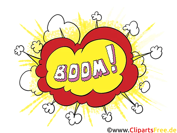 Boom Comic Clipart, Pop Art Illustration
