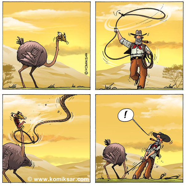 Comicstrip Cowboy und Strauss Comicstrip Cowboy und Strauss