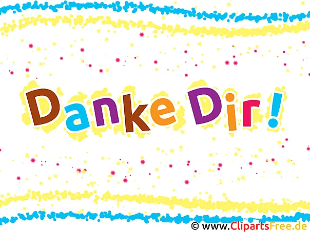 Danke sagen für alles - Karte, Bild, Clipart