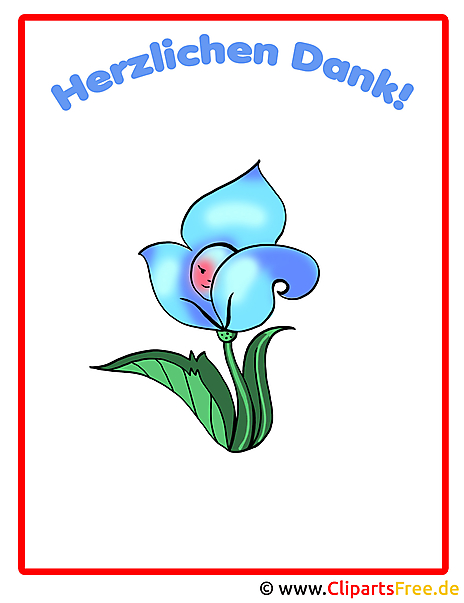 Bedankt, mooie foto met blauwe bloem Bedankt, mooie foto met blauwe bloem