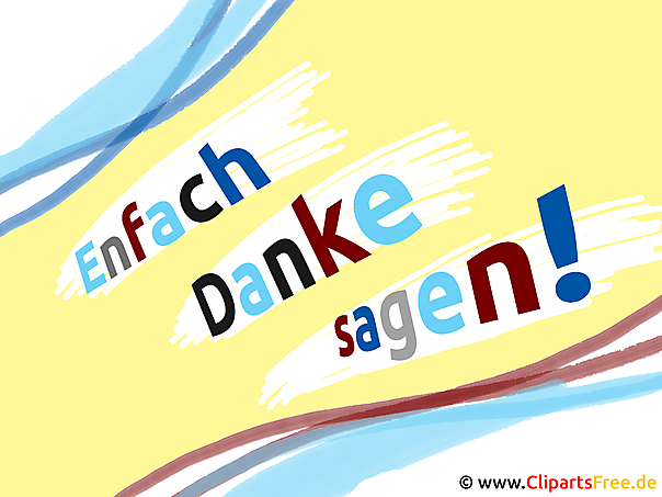 Einfach Danke Sagen Karte Bild Clipart