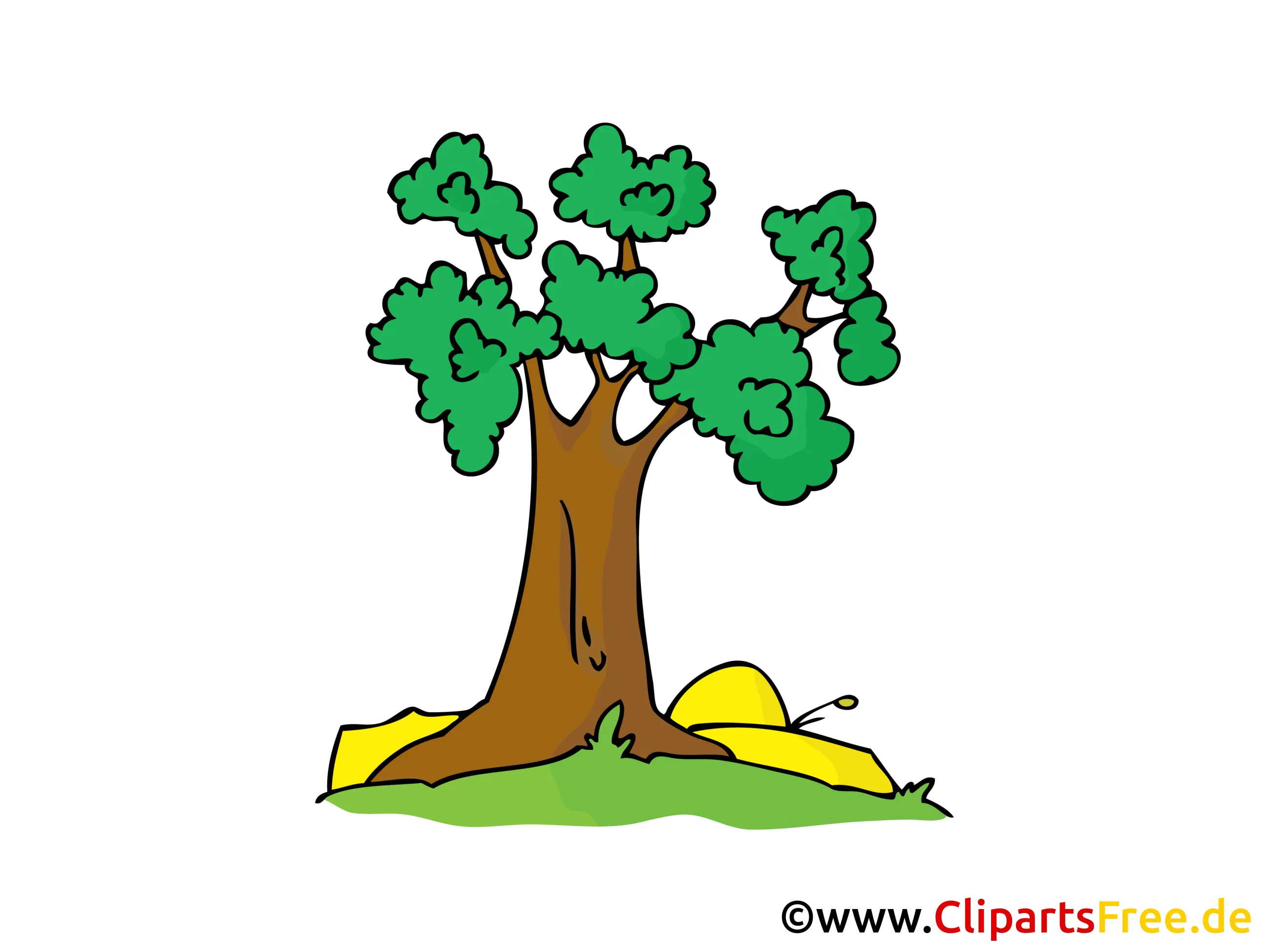 Baum Bild, Clipart, Illustration, Comic, Cartoon gratis