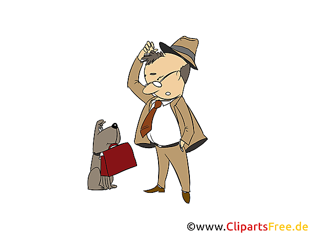 Hund trägt Tasche Cartoon, Clipart, Bild, Illustration