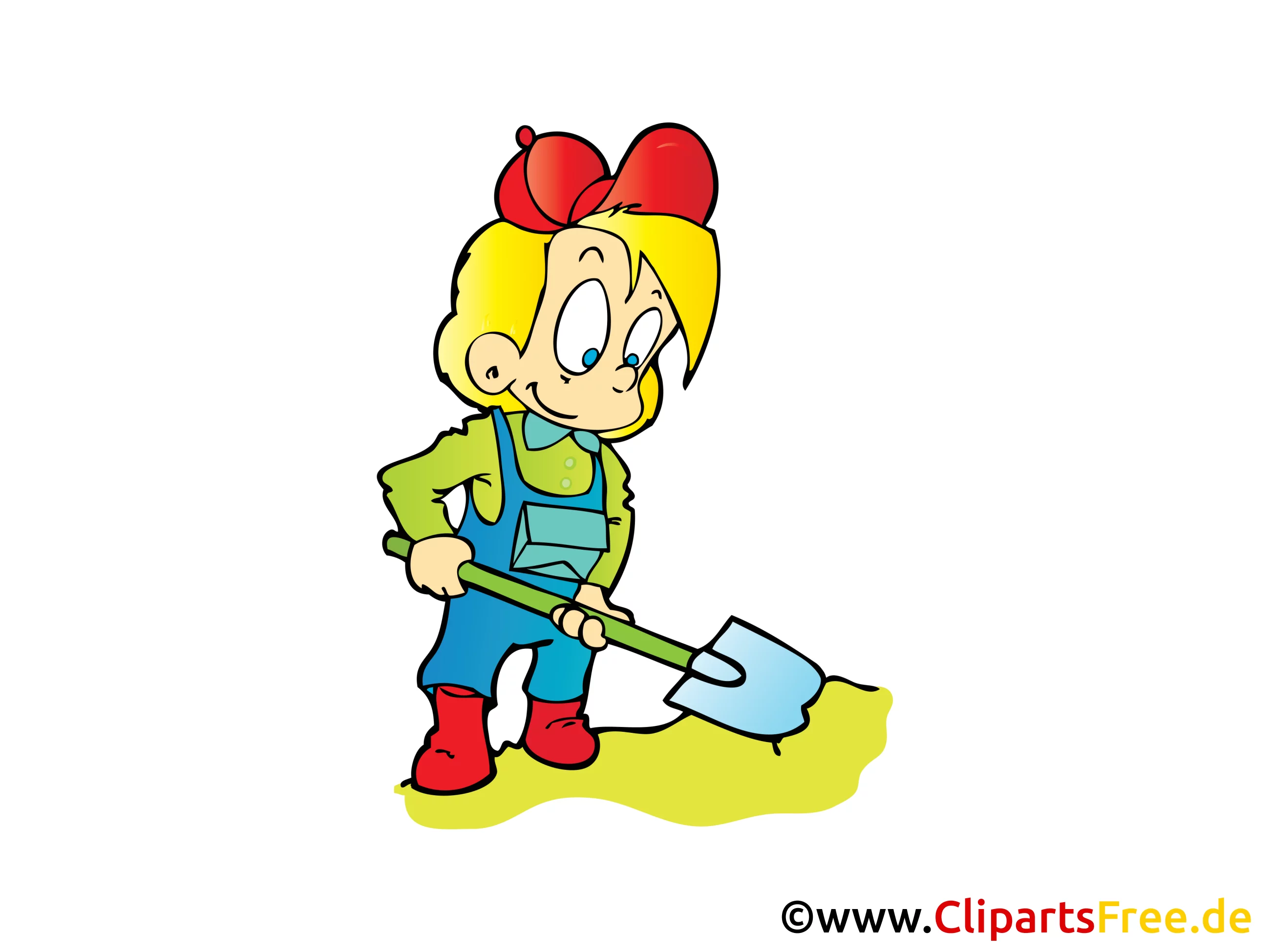 Kind spielt im Sand Bild, Clipart, Illustration, Comic