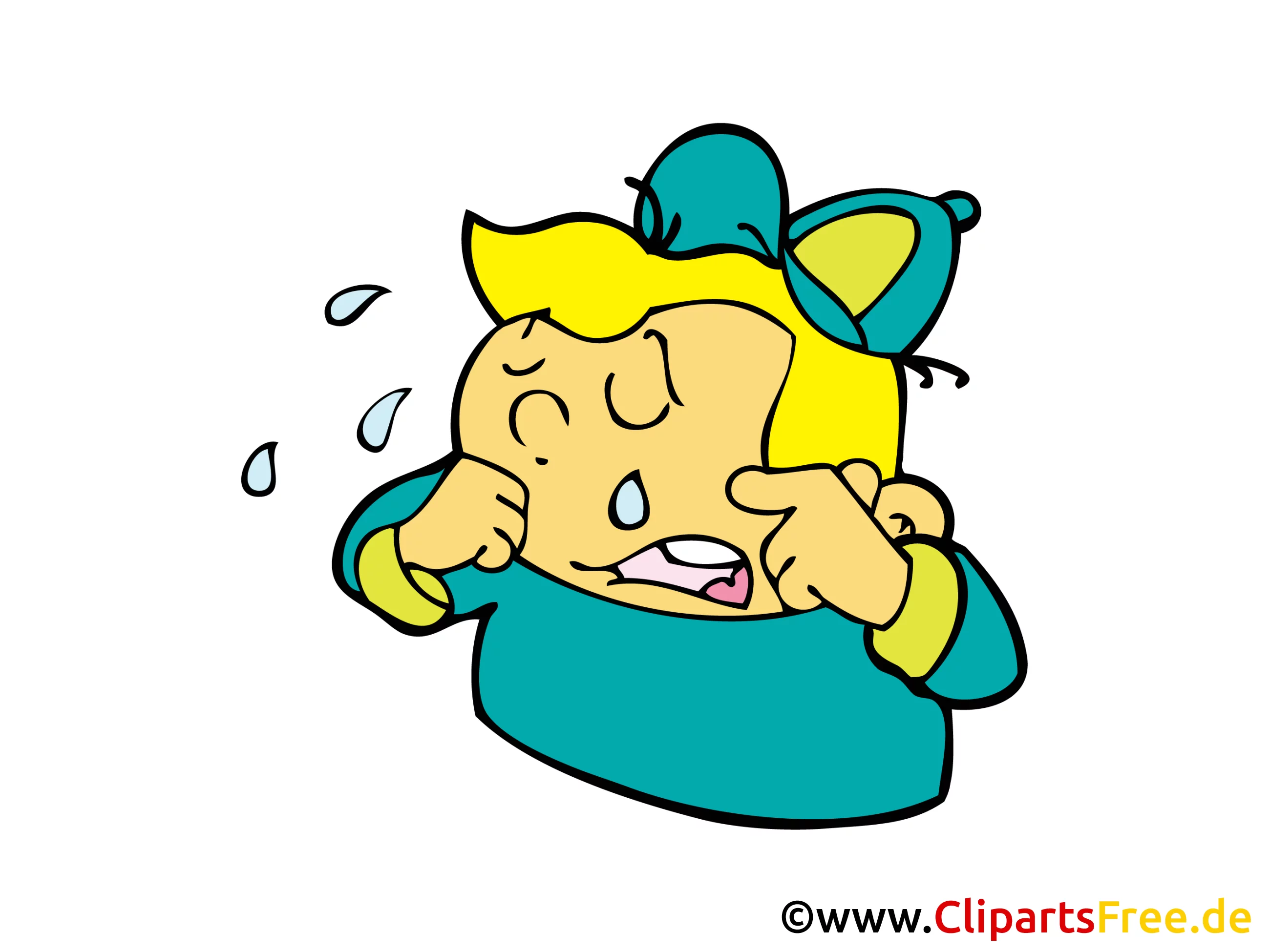 Kind weint Bild, Clipart, Illustration, Comic, Cartoon gratis