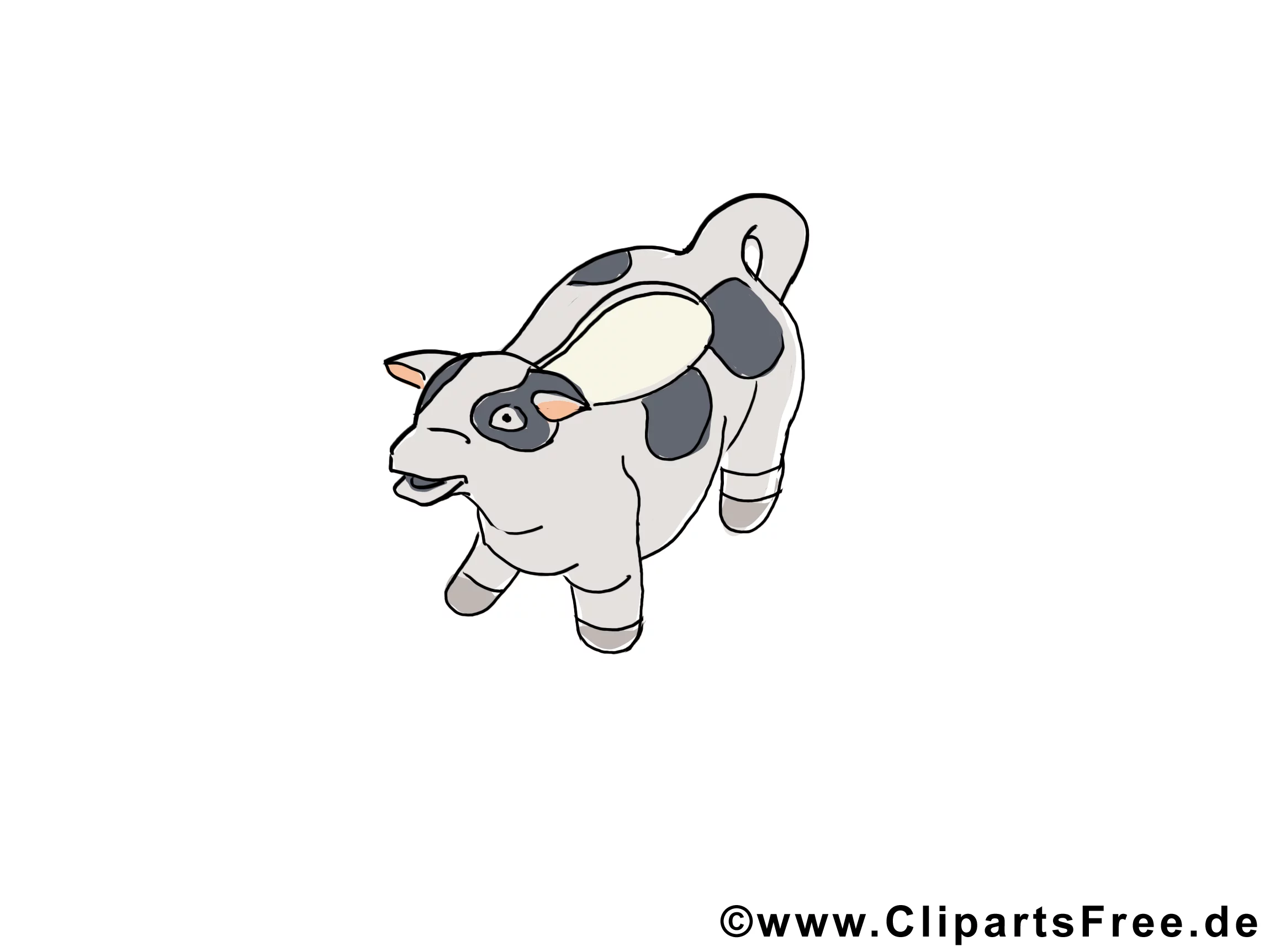 Spardose Kuh Bild, Clipart, Illustration, Grafik kostenlos