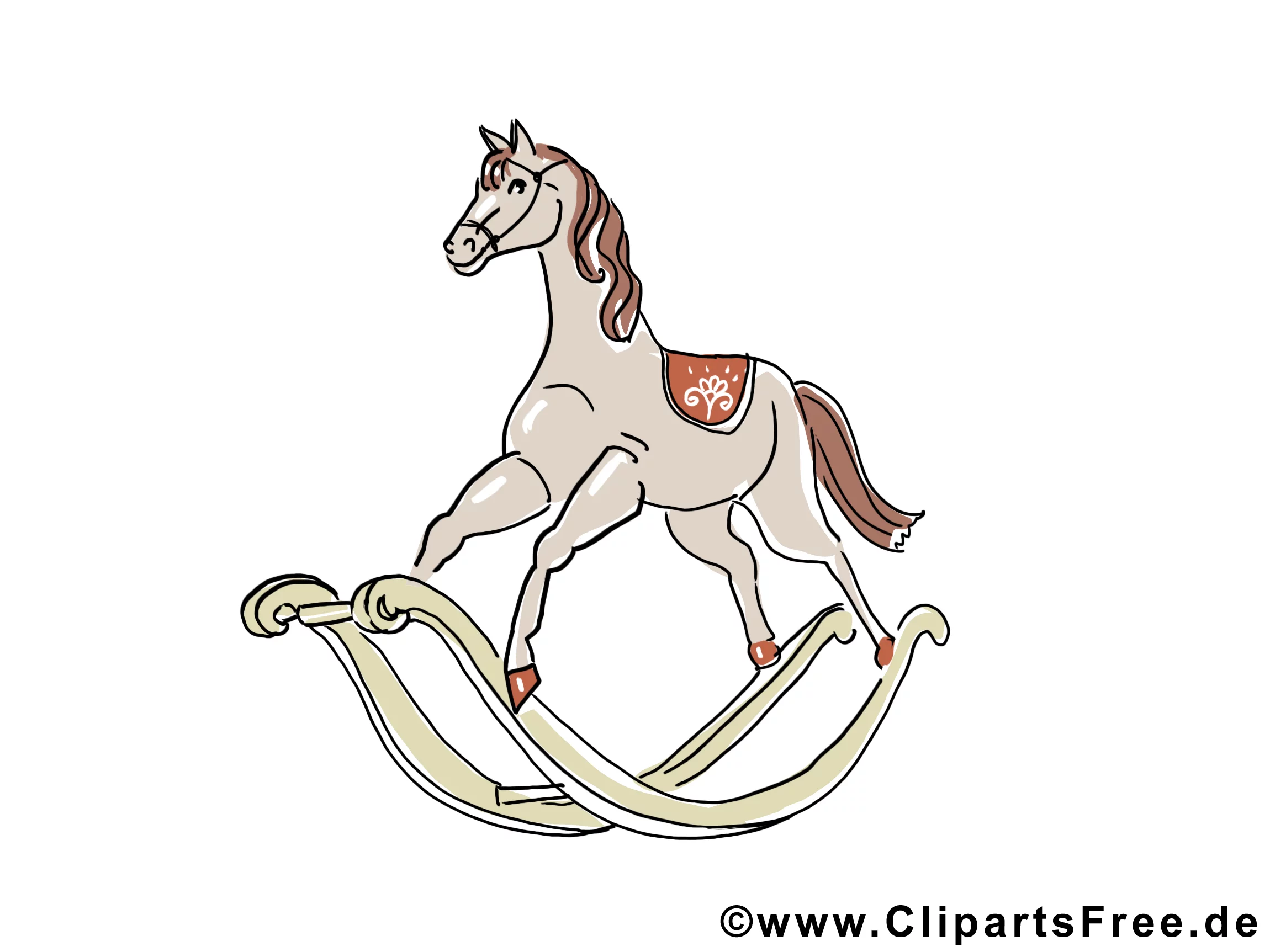Spielzeug Schauckelpferd Bild, Clipart, Illustration, Grafik kostenlos