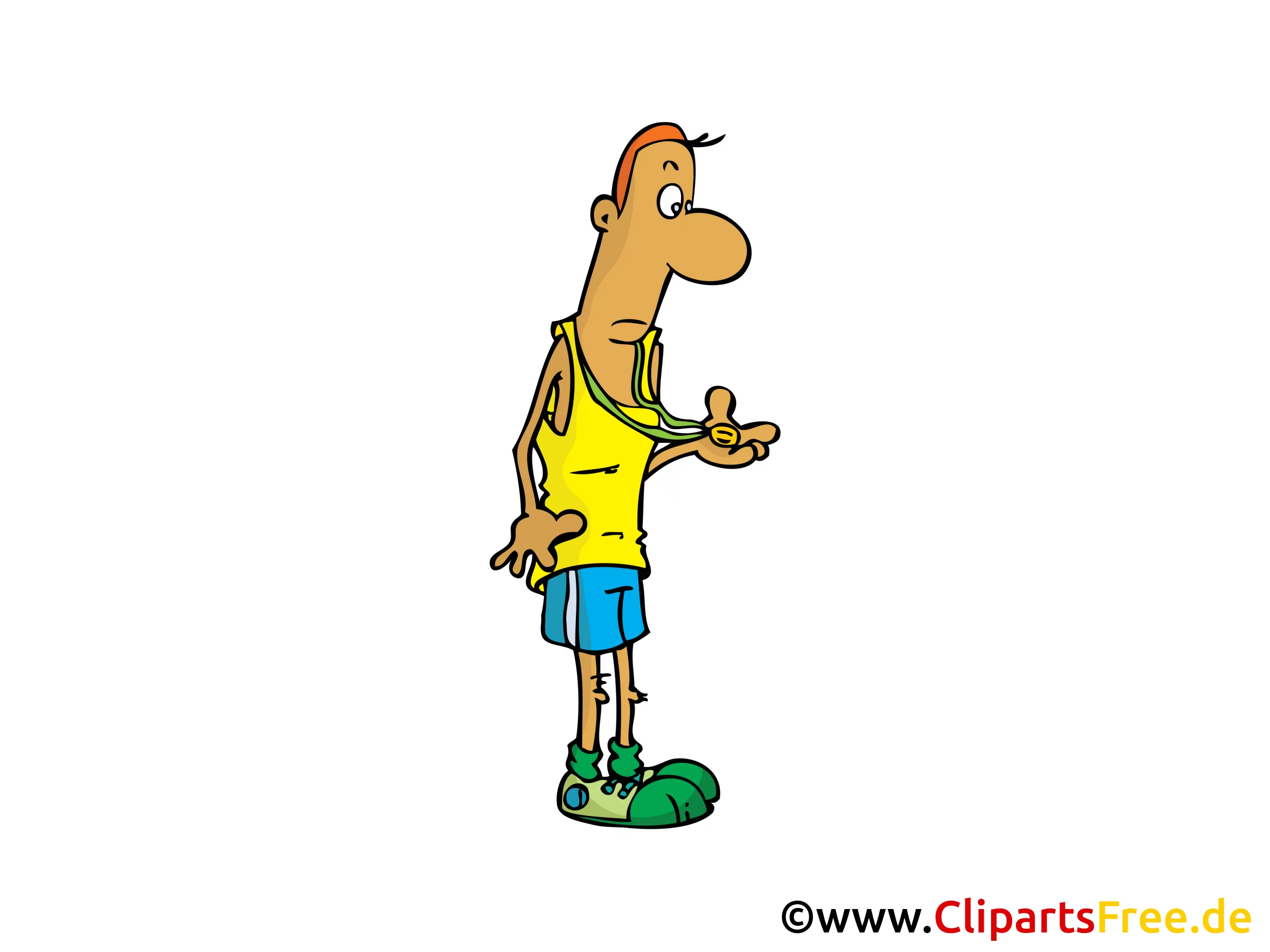 Sportler Bild, Clipart, Illustration, Comic, Cartoon gratis