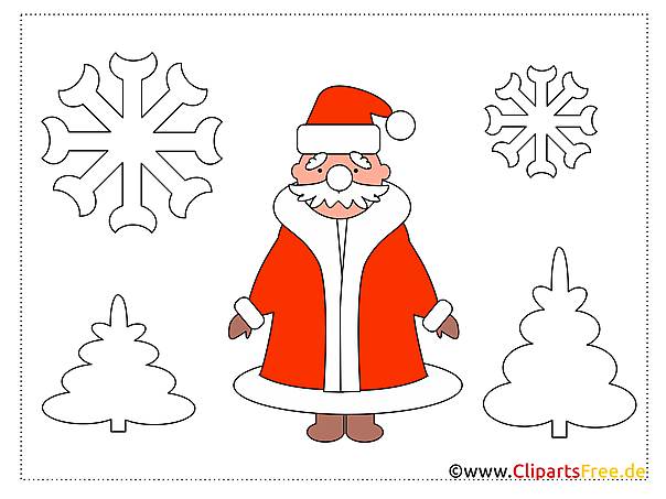 Kostenlose Applikationsvorlage Santa Weihnachtsmann Zu Weihnachten