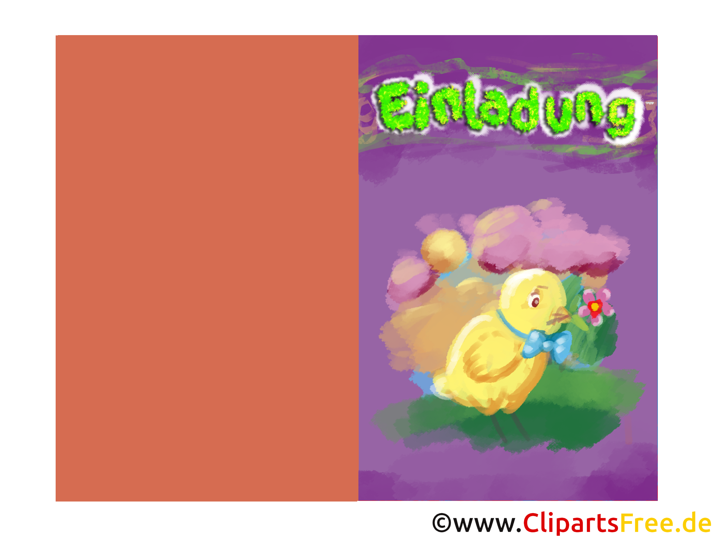 Einladung Klappkarte zum Runterladen und Drucken