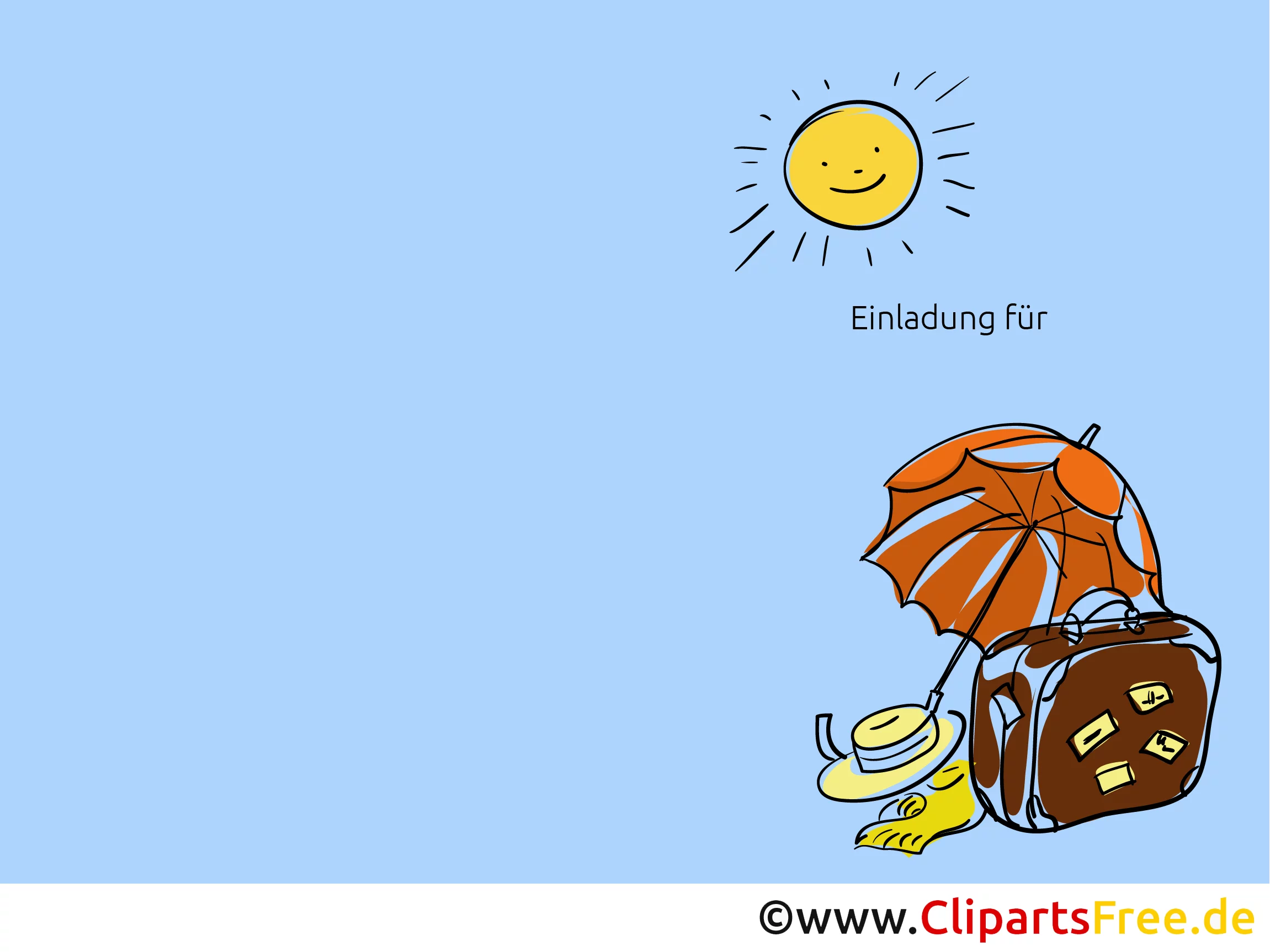 Einladung Urlaubsreise Vorlage zum Drucken