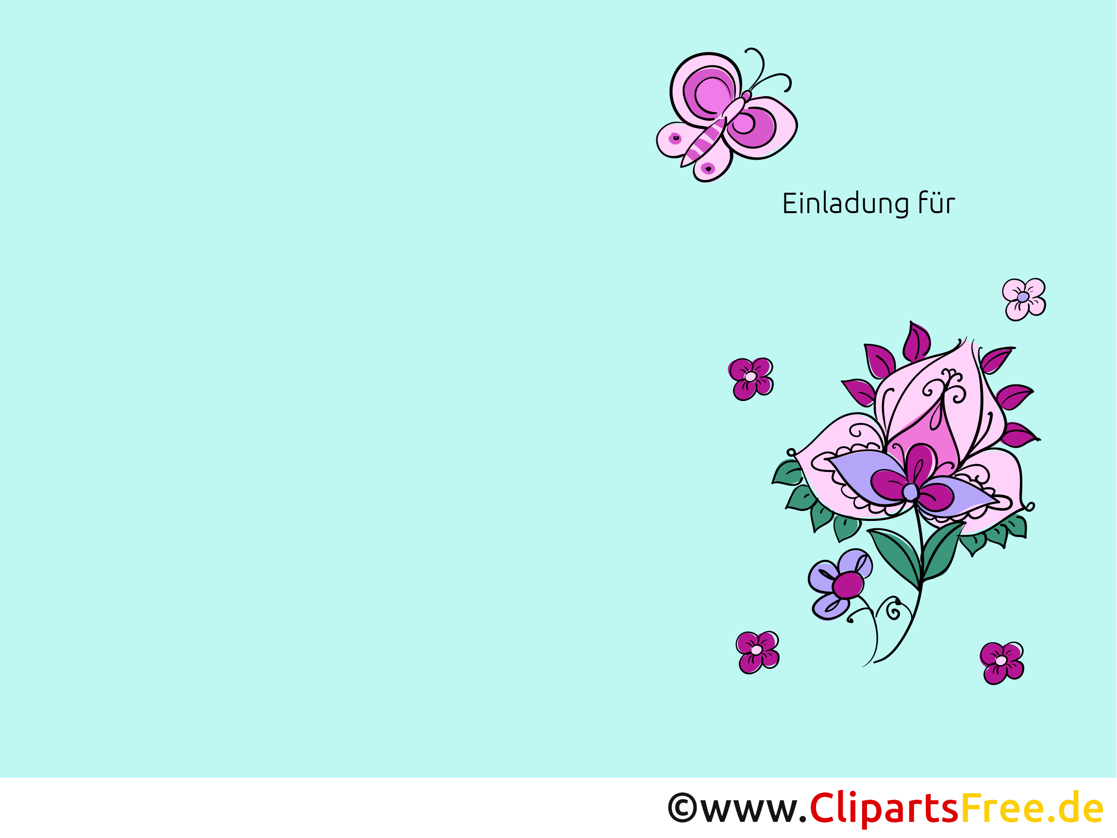 Einladung zum Geburtstag Blume abstrakt