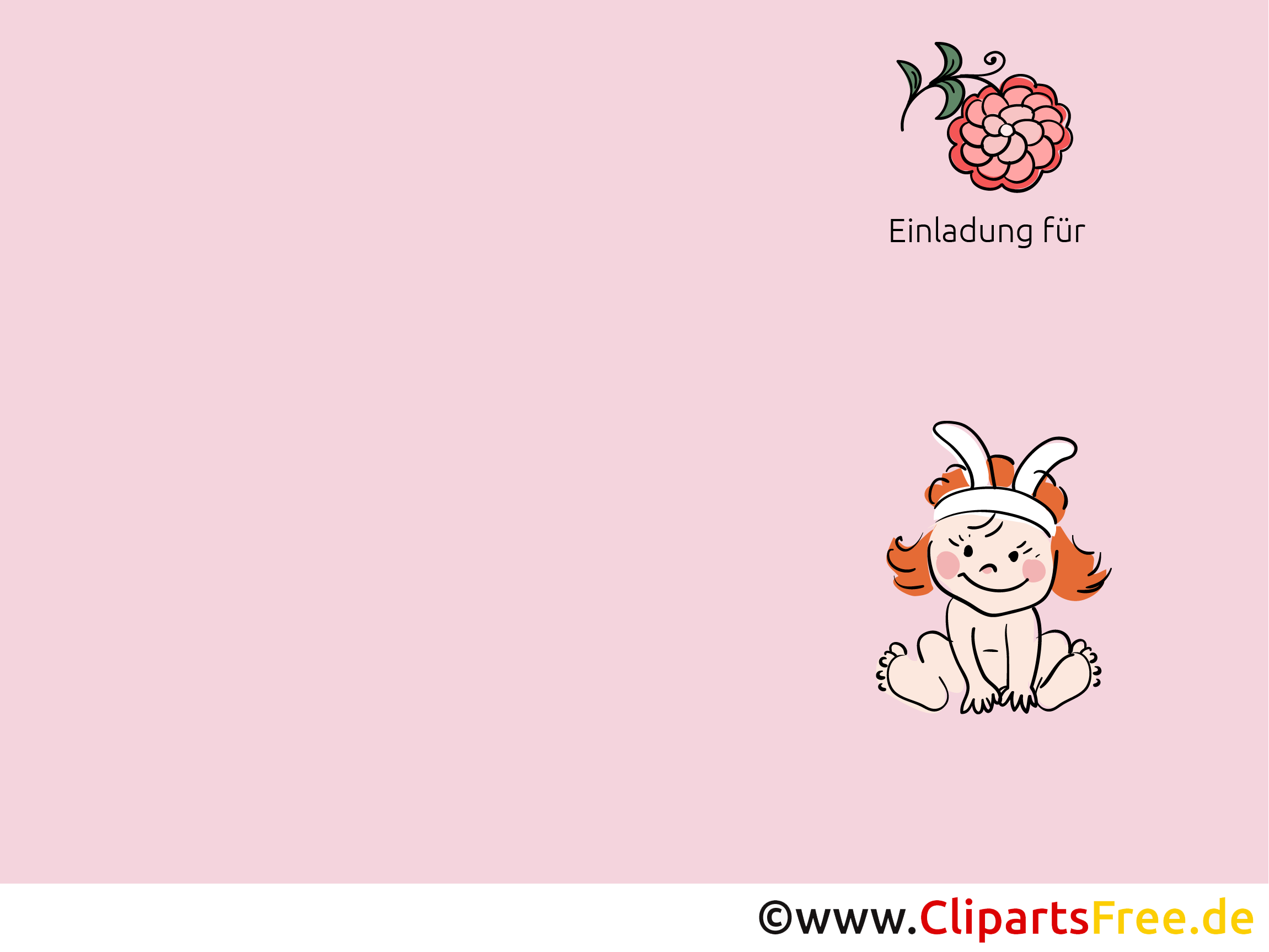 Kostenlose Taufeinladung zum Runterladen und Ausdrucken