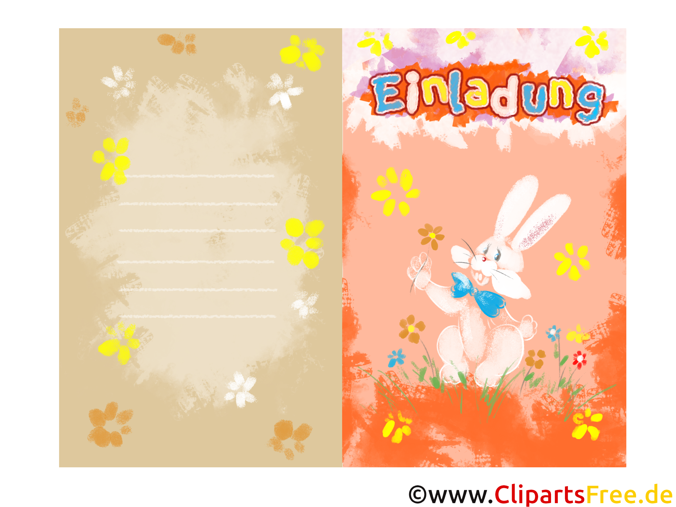 Schöne Einladungen gratis zum Herunterladen und Drucken