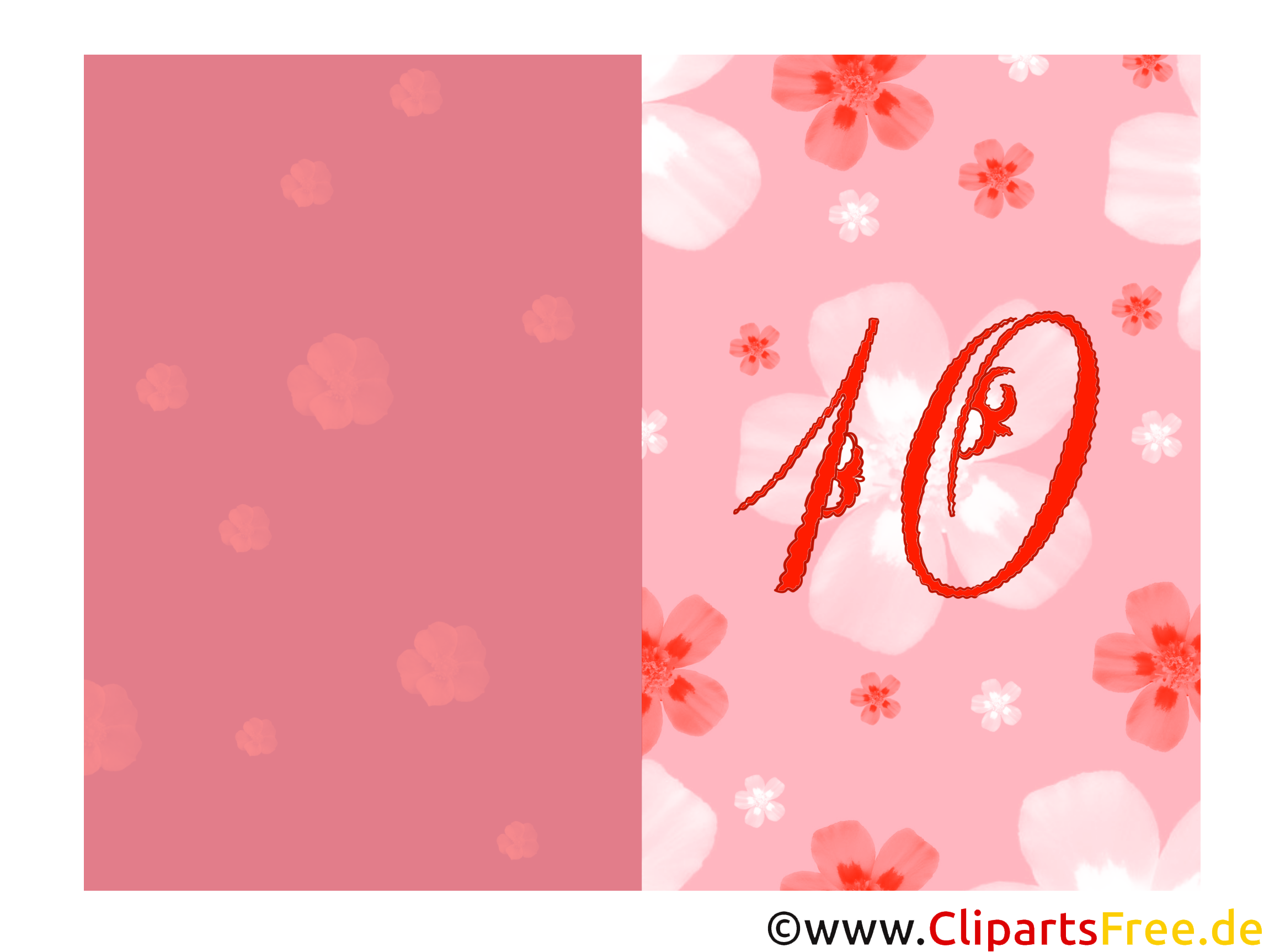 Glückwunsch 10 Jahre Klappkarten zum Drucken Glückwunsch 10 Jahre Klappkarten zum Drucken