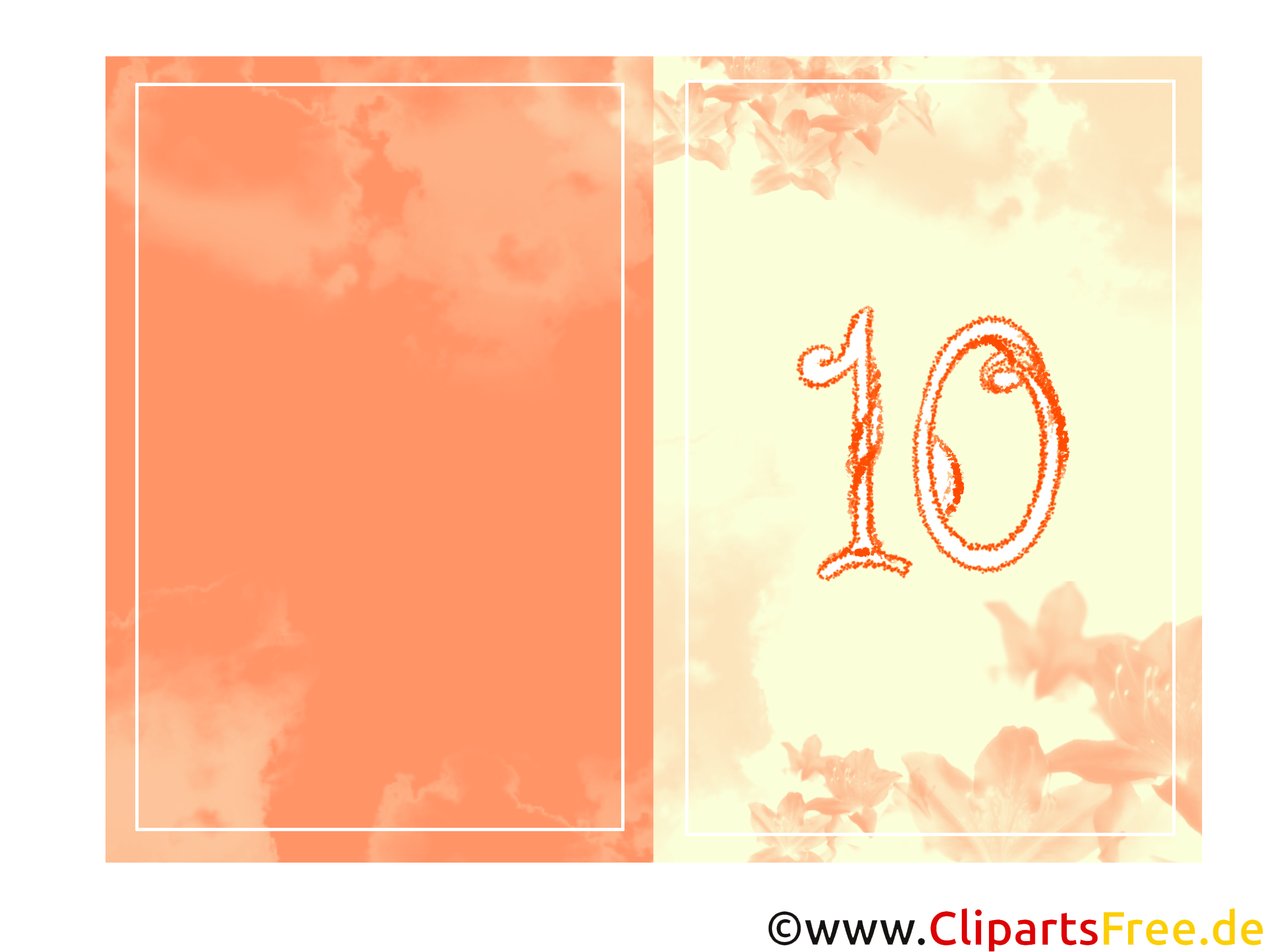Glückwunschkarte zum 10. Geburtstag Glückwunschkarte zum 10. Geburtstag