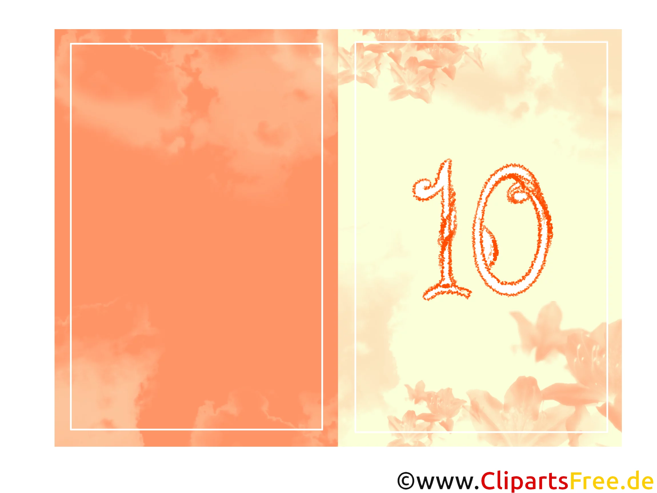 Glückwunschkarte zum 10. Geburtstag