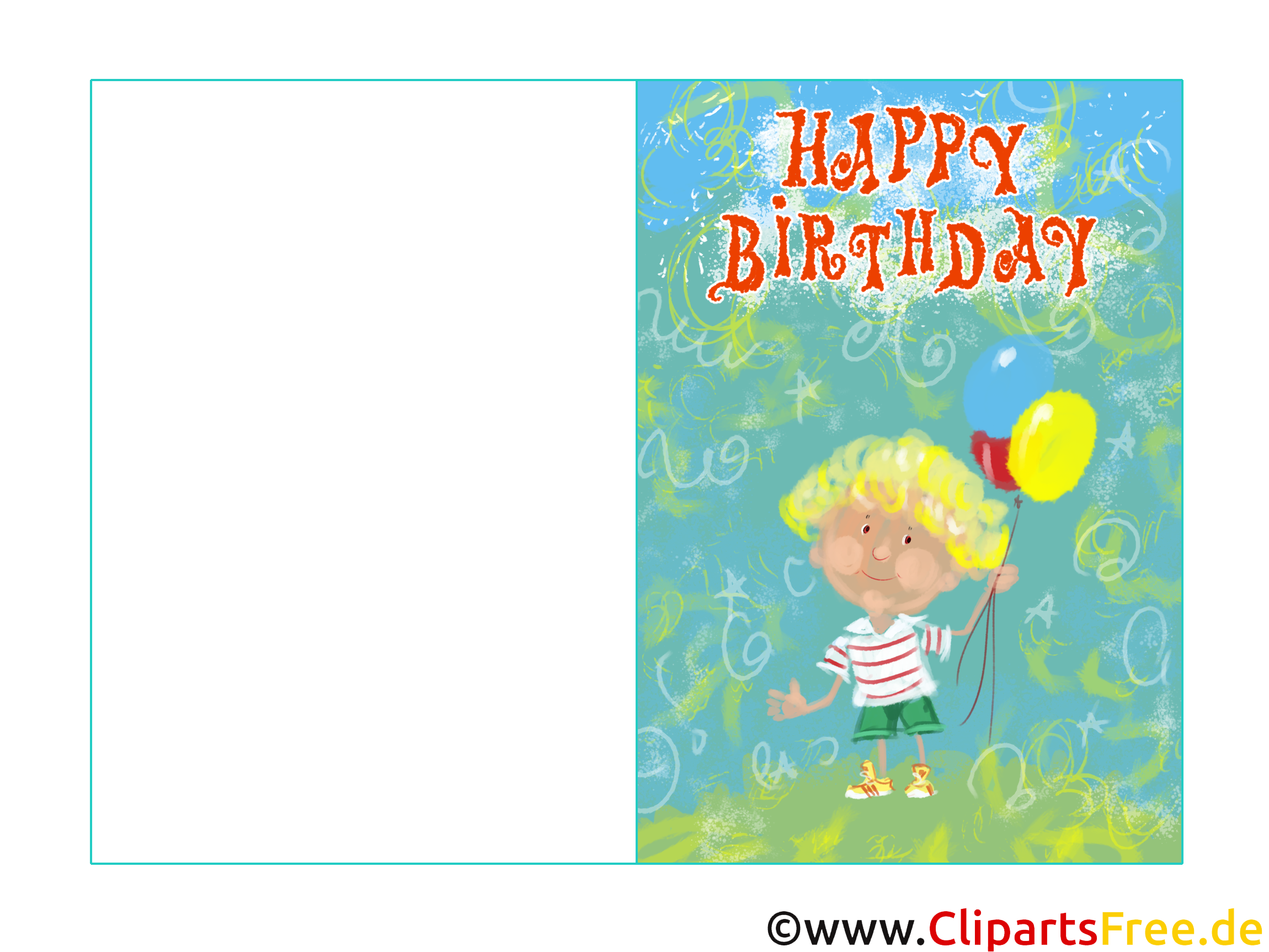 Children birthday congratulations free card