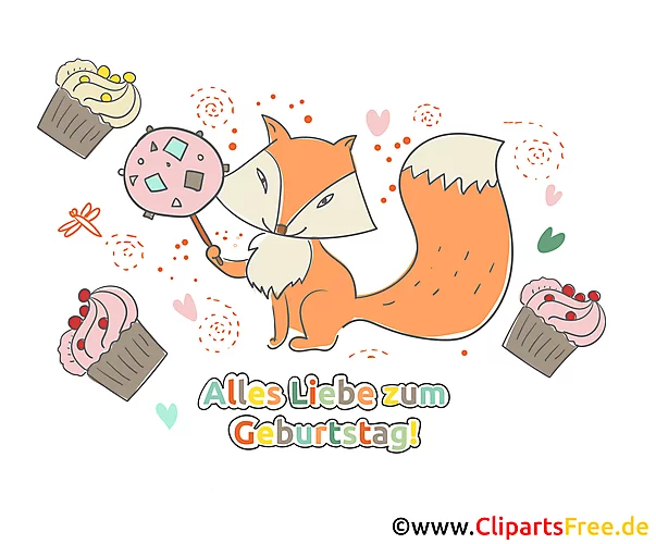 Happy Birthday - Kostenlose Geburtstags Bilder auf ClipartsFree.de