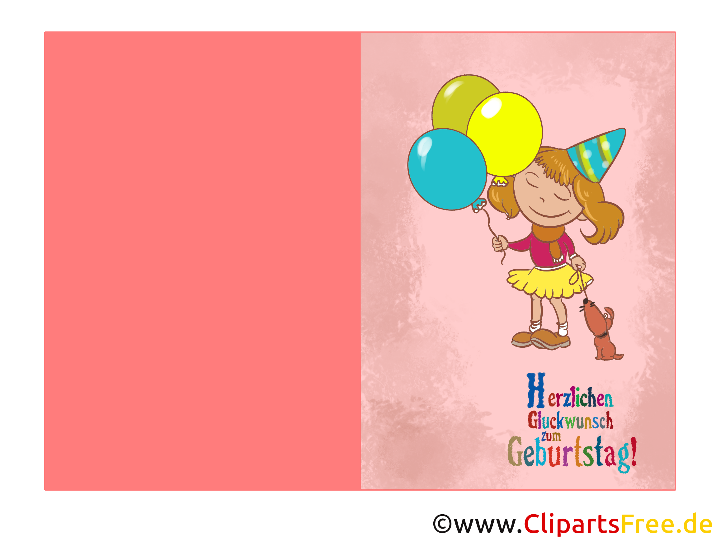 Mädchen Kindergeburtstag Glückwunschkarte kostenlos Mädchen Kindergeburtstag Glückwunschkarte kostenlos