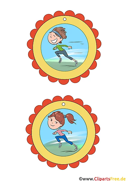 Sportmedaillen für KInder selbst gestalten Vorlage