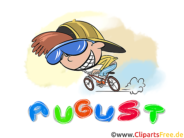 August Clipart - Monate kostenlose Bilder zum Drucken