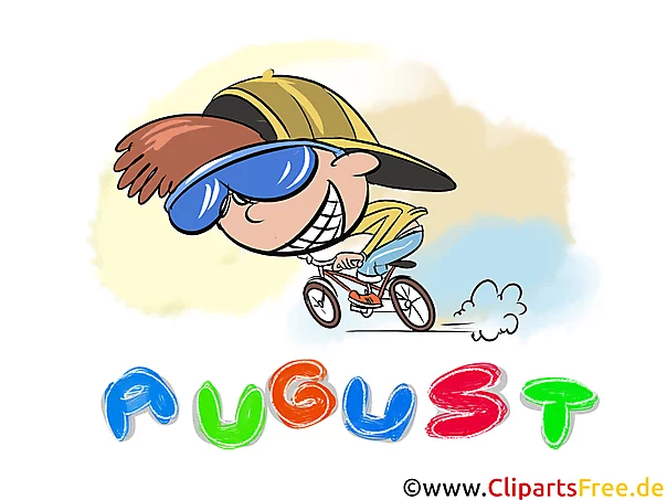 August Clipart - Monate kostenlose Bilder zum Drucken