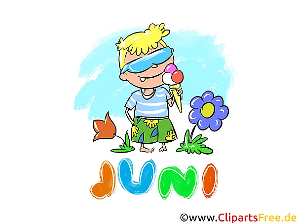 Juni Clipart - Monate kostenlose Bilder zum Drucken
