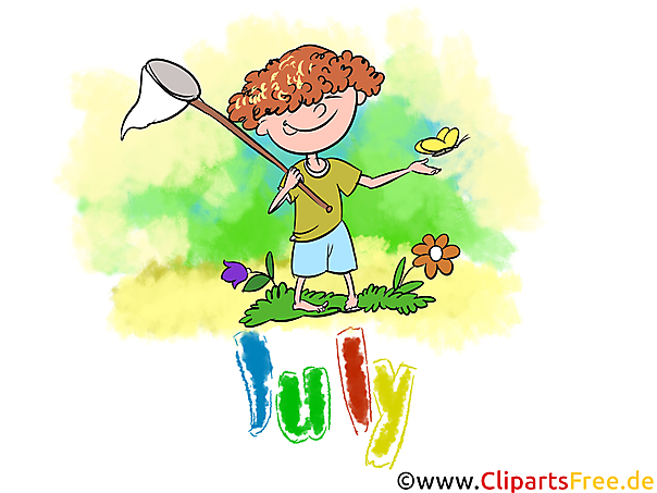 July Illustration - Month Clip Art free