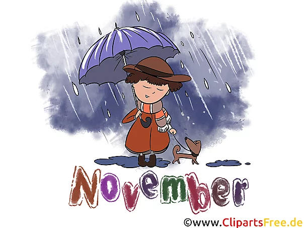 November Illustration - Month Clip Art free