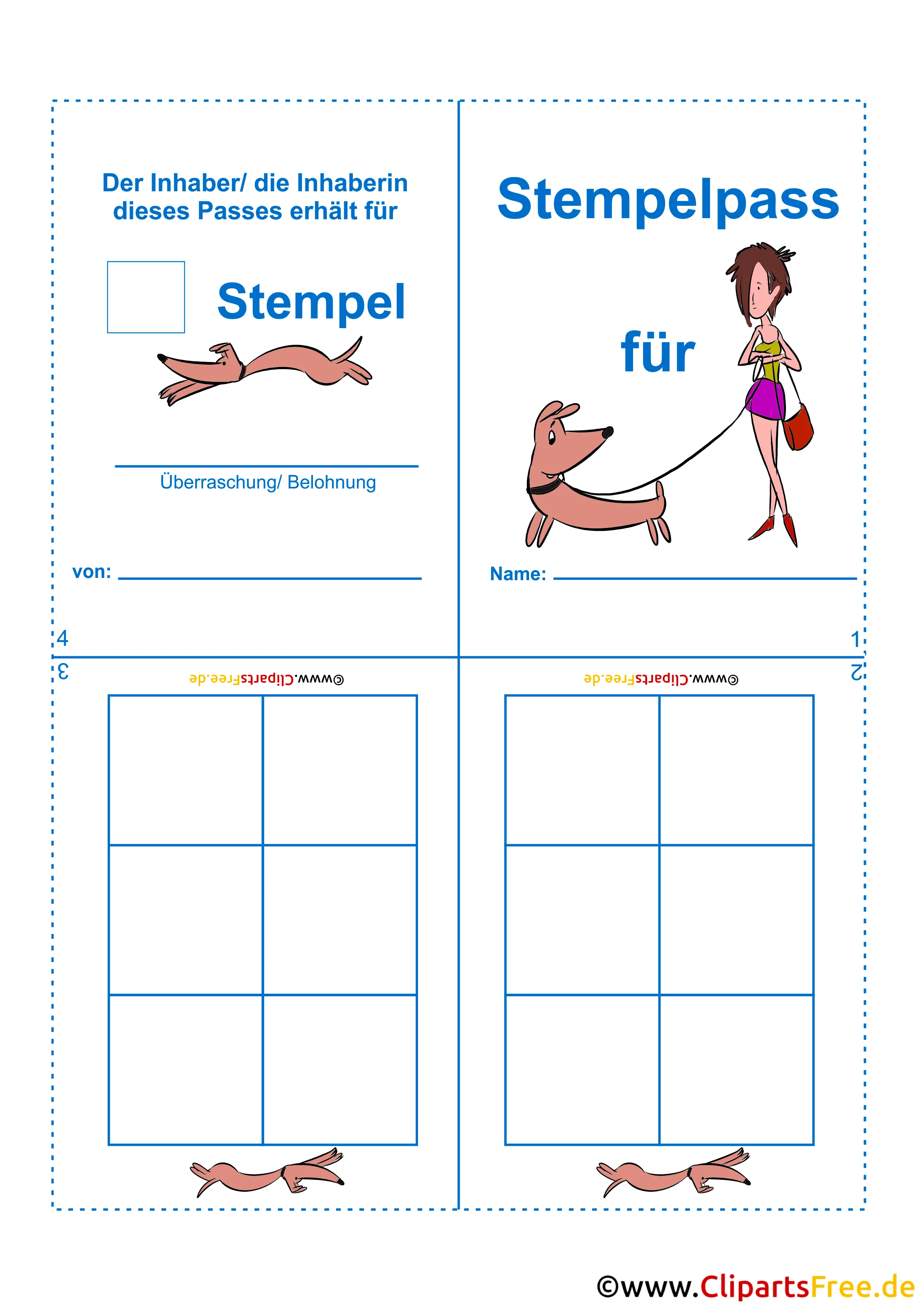 Stempelpass Vorlage als PDF zum Drucken