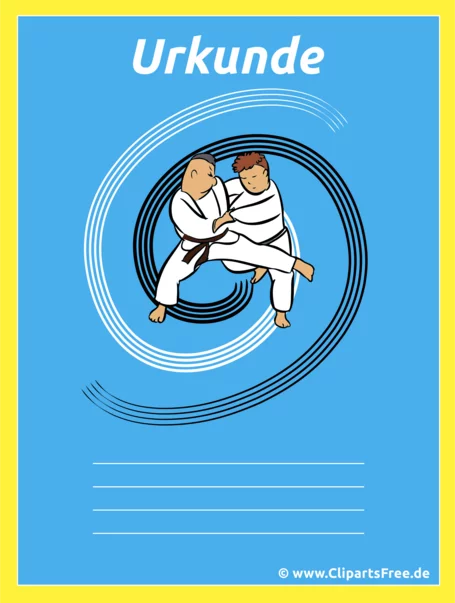 Urkunde Judo kostenlos zum Ausdrucken